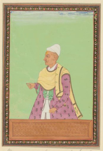 Portrait of Madanna Panit, tax clerk (majmudar) to Abul Hasan Padshah