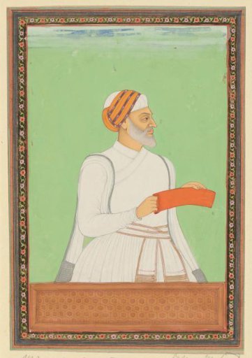 Portrait of Mustafa Khan, who was commander-in-chief to Sultan Mahmud