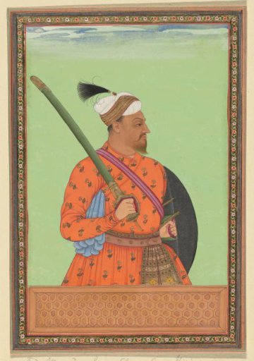 Portrait of Sayyid Makhdum Sharza Khan, who was vizier of Bijapur; he is also vizier in Nijapur at present