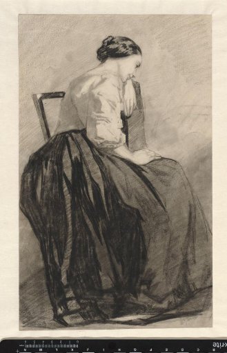 Seated woman facing right