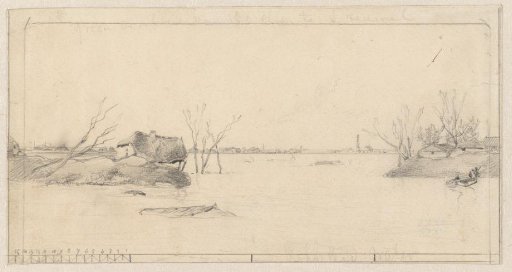 Landscape with flooded area