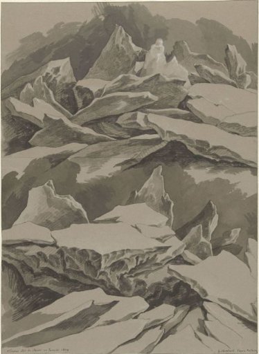 Ice floes on the Maas, January 1809