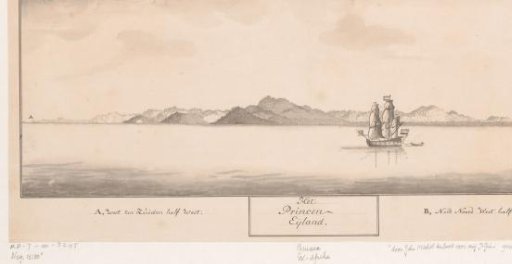 View from the water of an island near Java