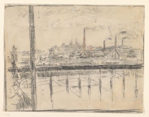 View of the Rijksmuseum and the Wax Candle Factory from the Ruysdaelkade