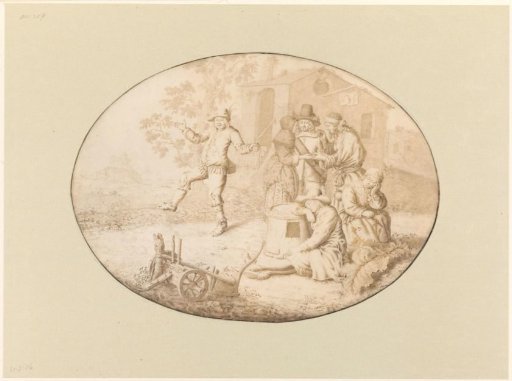 Elegant Couple Visiting a group of Roma