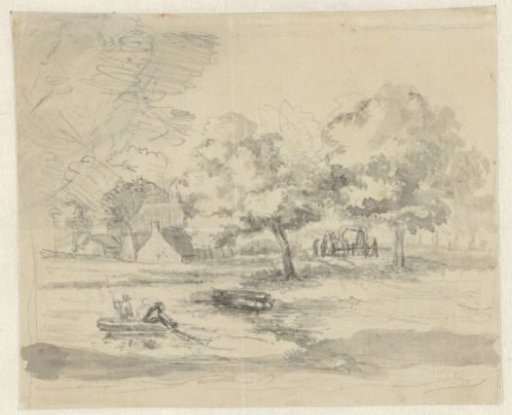 Landscape with fishermen