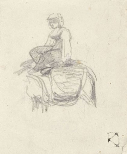 Woman sitting on the back of a donkey