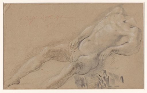 Study of a Recumbent Male Nude, Without Head