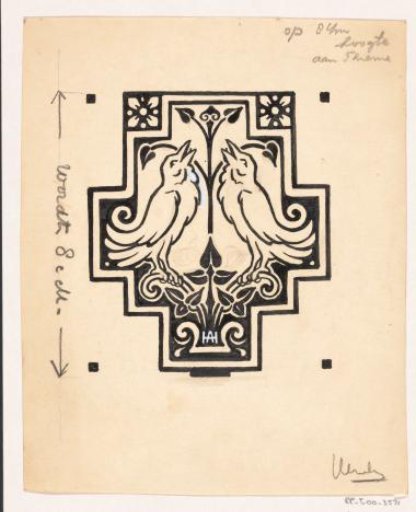 Book design with two songbirds