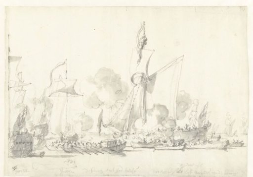 The Journey of the English King Charles II along the Thames to Sheerness and Chatham on 27 August 1681