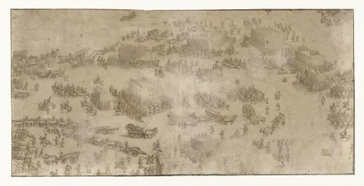 The States Army crosses the harbor at Nieuwpoort, 1600