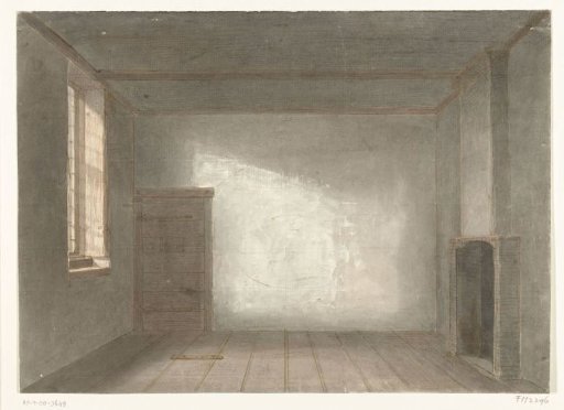 The room of Cornelis de Witt in prison, The Gevangenpoort, The Hague, 1844