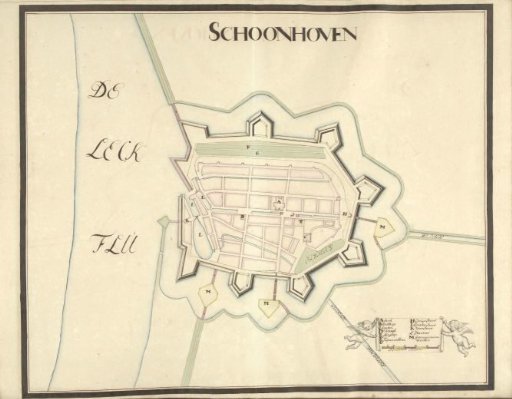 Map of Schoonhoven, ca. 1701-1715