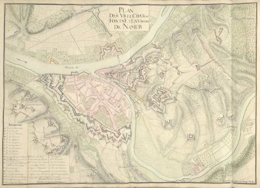 Map of Namur, ca. 1701-1715