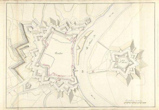 Map of Venlo, ca. 1701-1715
