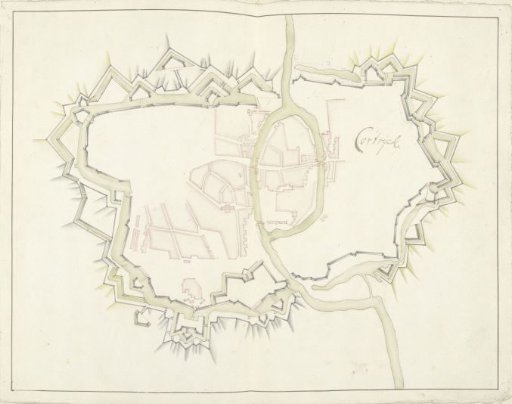 Plan of Kortrijk, ca. 1701-1715