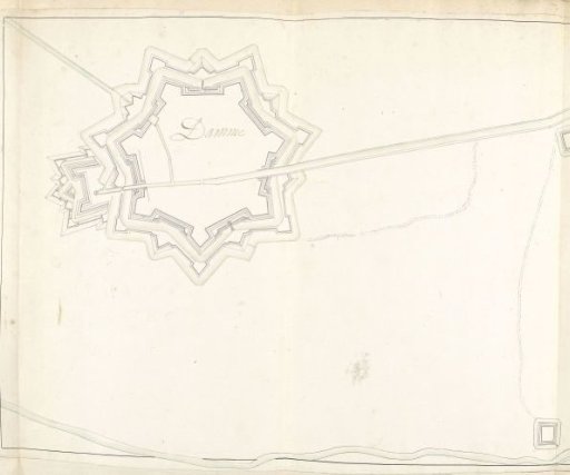 Plan of Damme, ca. 1701-1715