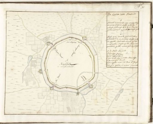 Map of Hasselt, ca. 1701-1715