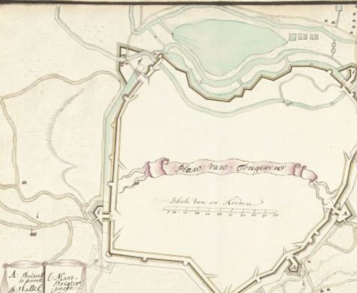 Map of Tongeren, ca. 1701-1715