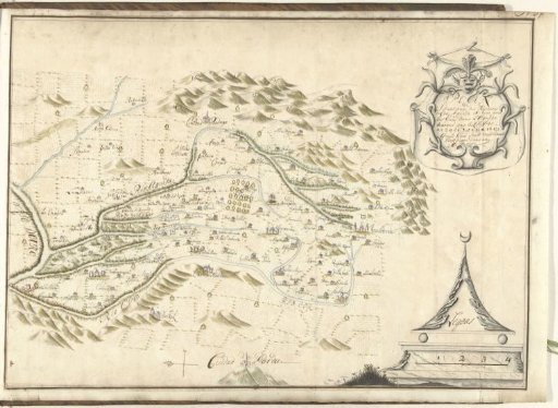 Map of the catchment area of the rivers Rio Agueda and Rio Coa, ca. 1701-1715