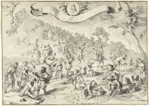 Design Drawing for the Print Avarice Attempts to Overtake Fortuna, 1720