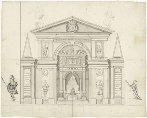 Design for a triumphal arch in Vlissingen, 1772