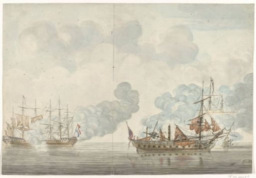 Naval battle at Cadiz, 1781
