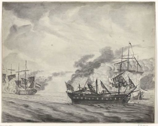 Naval battle at Cadiz, 1781