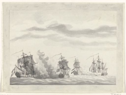Naval battle at Cadiz, 1781