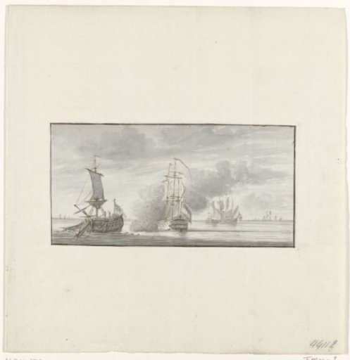 Naval battle at Cadiz, 1781