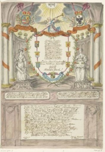 Verse for Princess Wilhelmina on the fortieth birthday of Prince Willem V, 1788