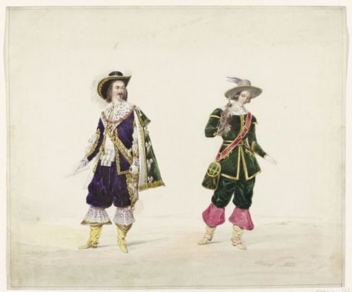 Two Men in Historical Costume, 1841