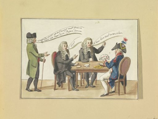 France wins the card game, 1795