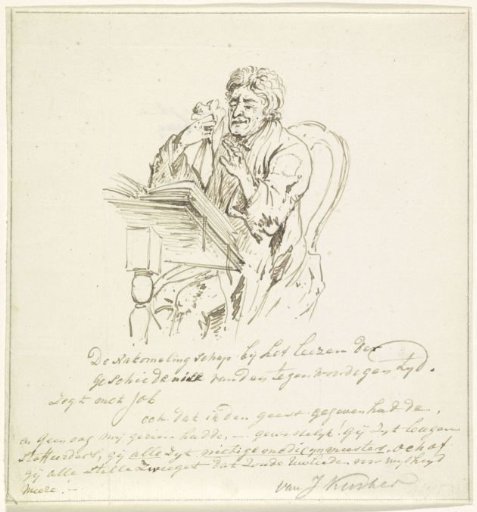 Descendant Reading About the History of the Present Time, 1796