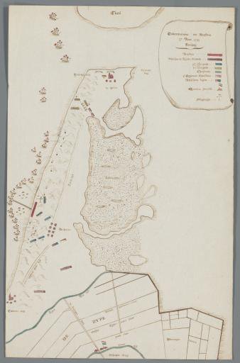 Map of North Holland with the landing of the British, 1799