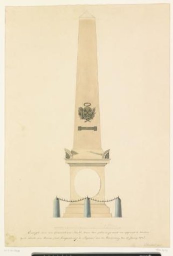 Design for a monument to the Leiden gunpowder explosion, 1807