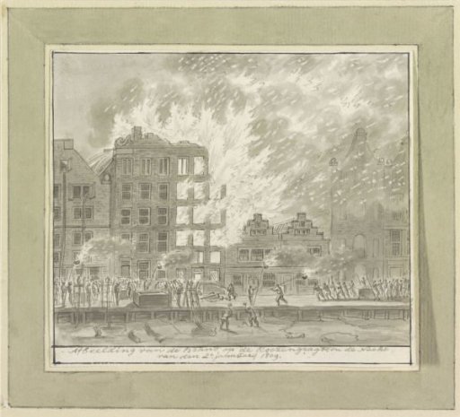 Fire on the Rozengracht in Amsterdam, 1809