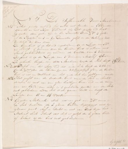 Explanation of the drawing of a Congreve rocket, possibly used by the English in the bombardment of Flushing, 1809