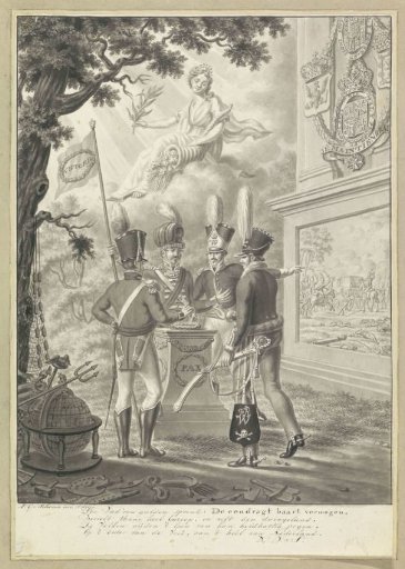 Allegory on the Battle of Waterloo, 1815
