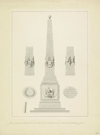 Monument to Middelburg's new harbor, 1817
