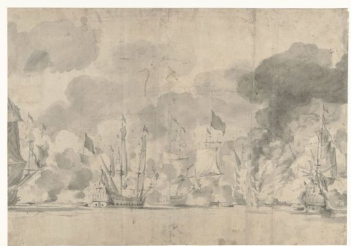 Naval Battle of Lowestoft on 13 June 1665