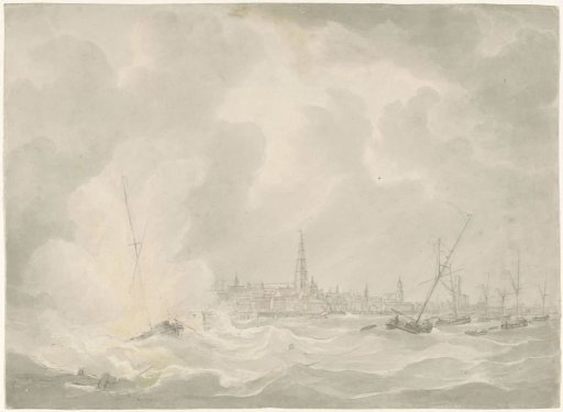 Explosion of the boat of Jan van Speyk, 1831