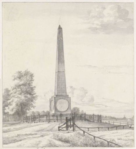 The Waterloo Column, monument to the Prince of Orange, at Soestdijk, 1815