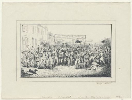 Popular demonstration in The Hague, 1848