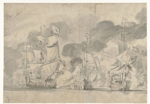 Naval Battle of Lowestoft on 13 June 1665