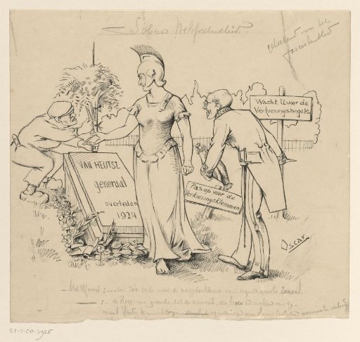 The Dutch Maiden at the monument for Van Heutsz, ca. 1935-1945