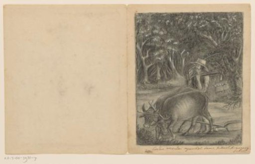 Coolen carries a basket of ducks, ca. 1820-1850