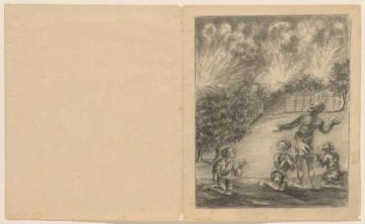 Eruption of the Kelud volcano, ca. 1820-1850