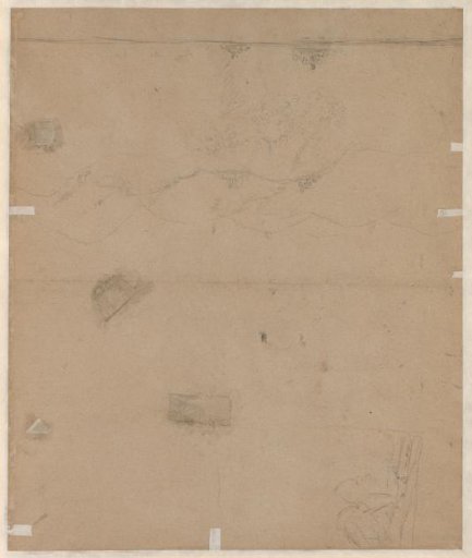Sketches of a hilly landscape and trees