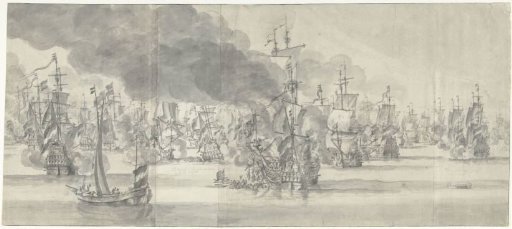 The Naval Battle off Katwijk (right sheet), 1653